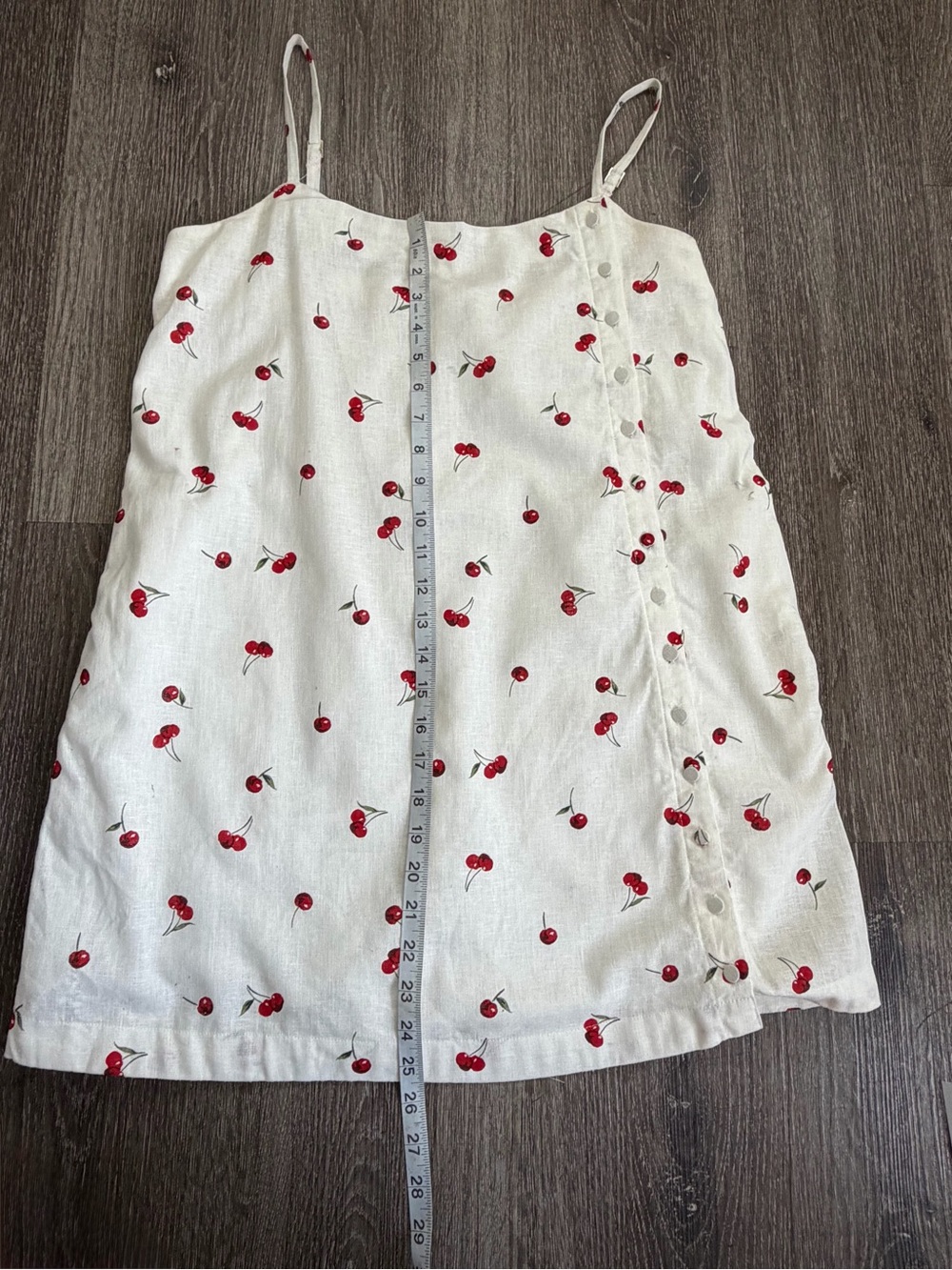 Abercrombie & Fitch White Mini Dress with Red Cherry Print - Picture 6 of 8